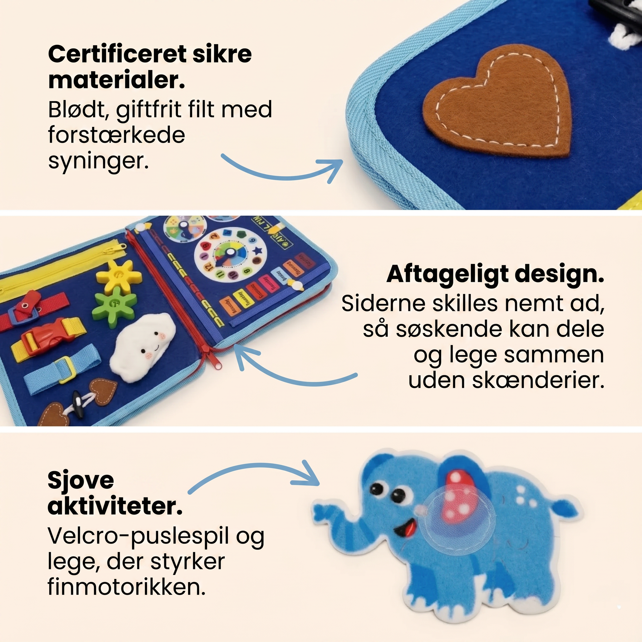 Tumleplade™ Montessori Aktivitetstavle